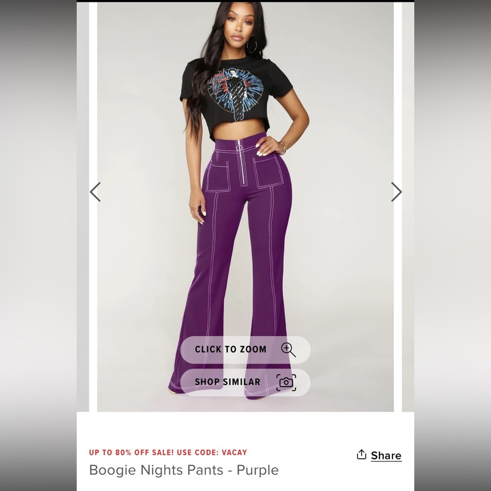 Fashion Nova Violet Flare Pants